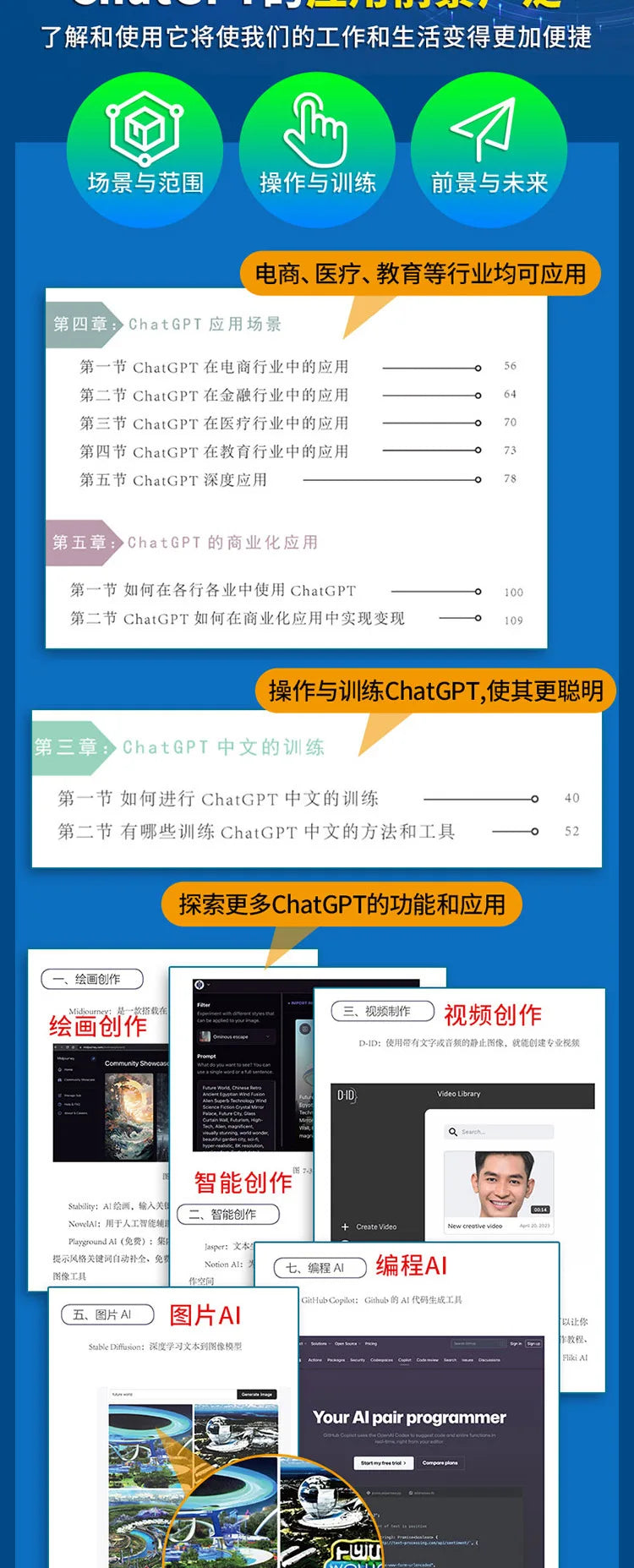 ChatGPT From Beginner To Proficient in Artificial Intelligence Data Analysis and Computer Applications Tutorial Book