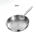 High-end titanium pan, household uncoated steak frying pan, titanium alloy non-stick pan, gas stove with titanium pan