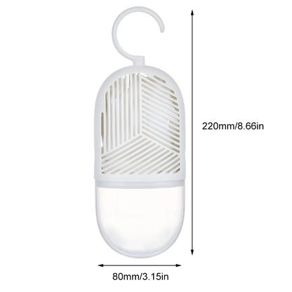 Clothes Dehumidification Box Reusable Hanging Dehumidifier Packs Anti-Mold with Water Collector&Hook for Wardrobe Closet Cabinet
