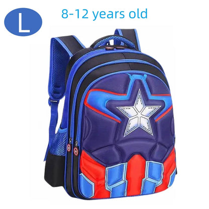 3D five-pointed star children's backpack, nylon waterproof fabric, light-weight children's backpack