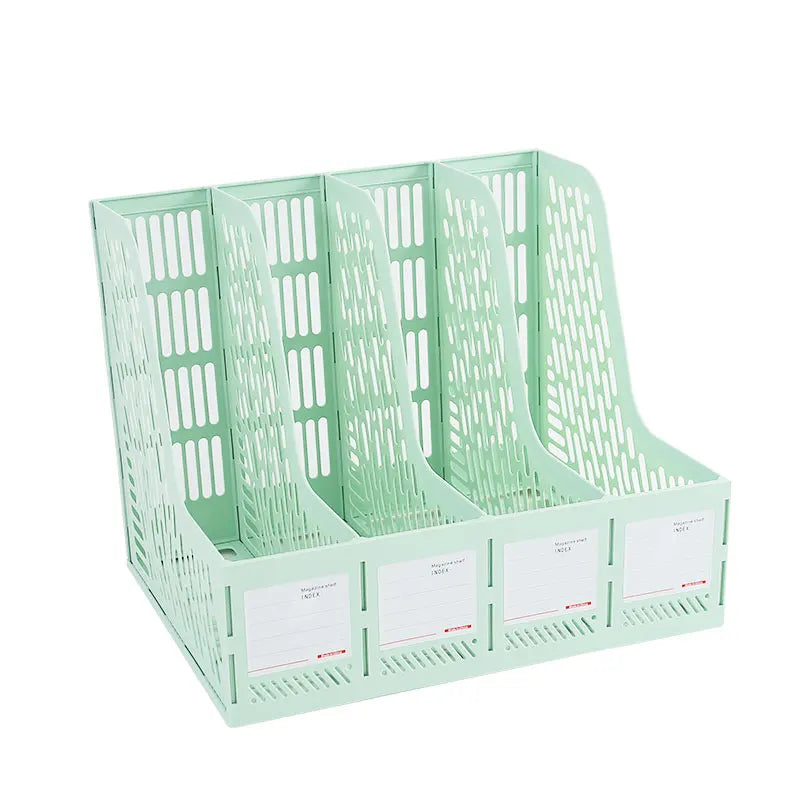1 pcs, thickened file rack, file frame, quadruple file seat, simple data basket, shelf, file basket, office use, student use