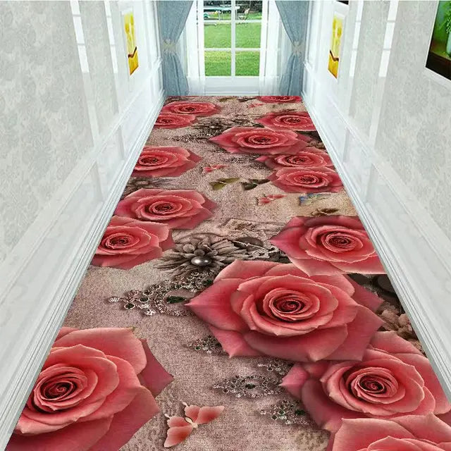 Decoración del hogar Balcón Pasaje 3D Alfombra de pasillo largo Entrada Hall Escalera Pasillo Alfombras Dormitorio Alfombra personalizable 