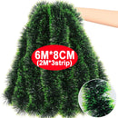 Christmas Green Cane Ribbons Garland DIY Christmas Tree Ornaments Green Cane Ribbons Wreath Hanging Pendant Home Party Decoration 