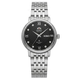 Relógio feminino automático bicolor calendário duplo em aço inoxidável