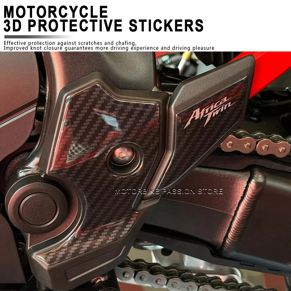 For Honda Africa Twin 1100 CRF Accessories motorcycle Protection sticker for side footstool 3D gel epoxy Resin sticker 2022-2023
