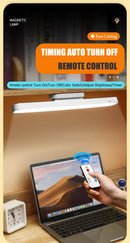 Remote LED Desk Lamp Magnetic Hanging Night Light USB Rechargeable Table Lamp 3 Colors Reading Light For Cabinet Closet Wardrobe