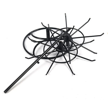 Rotating Jewelry Display Stand 2 Tier Round Metal Necklace Organizer For Hanging Earrings Rings Bracelets Watches Accessories