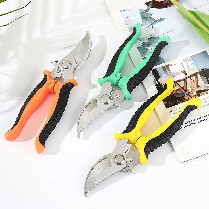 Pruner Garden Scissors Professional Sharp Bypass Pruning Shears Tree Trimmers Secateurs Hand Clippers For Garden Beak Scissors