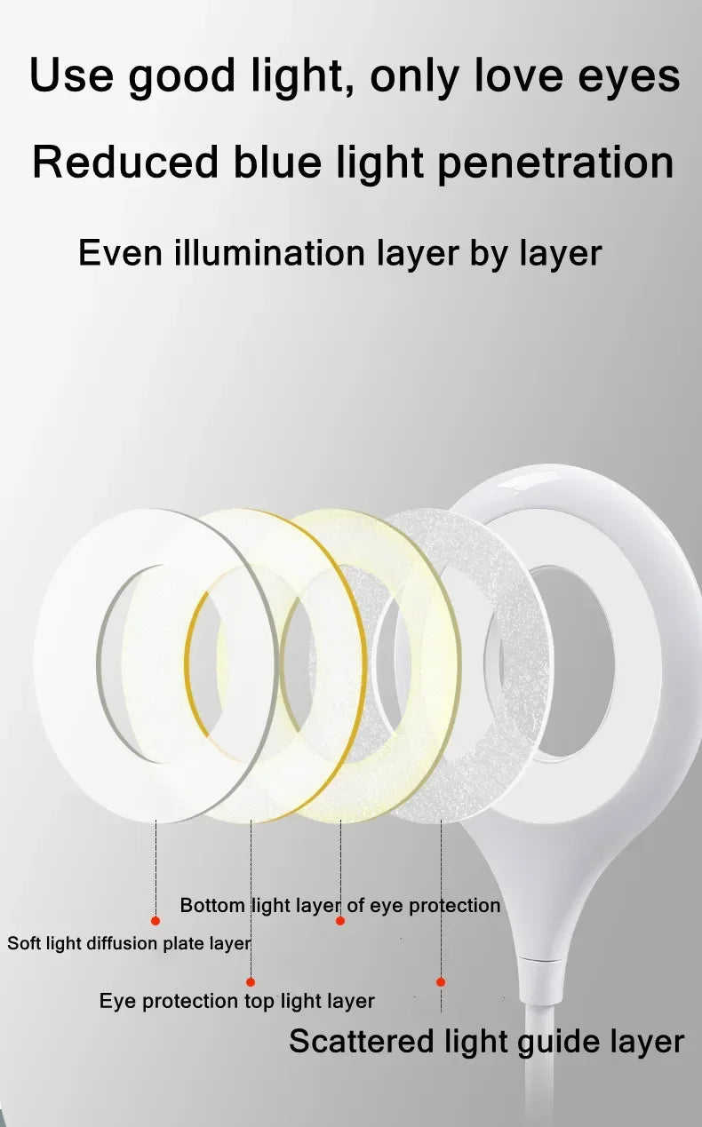 USB 18LEDs Direct Plug Portable Lamp Notebook Computer Lamp Eye Protection Student Study Reading Available Night Light Lighting