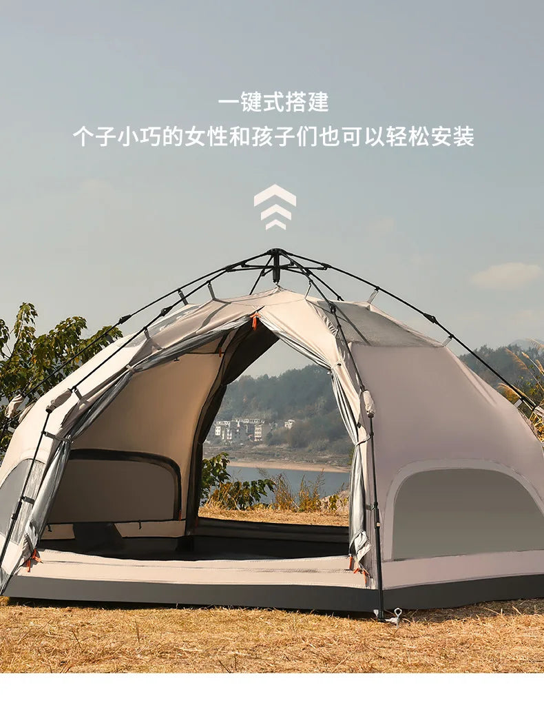 Fully automatic mushroom tent Outdoor camping field camping folding portable quick opening thickened rain proof tent