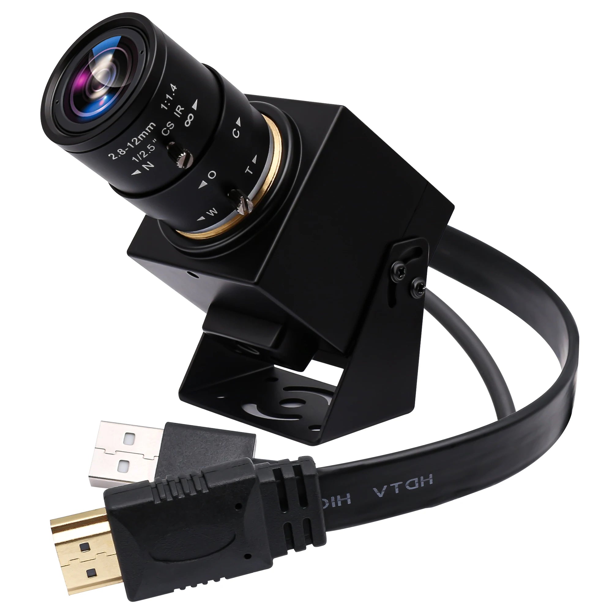ELP 4K HDMI Camera H.264 Video Conference USB Camera with 2.8-12mm Manual Zoom Lens IMX415 Industrial CCTV Camera for Windows