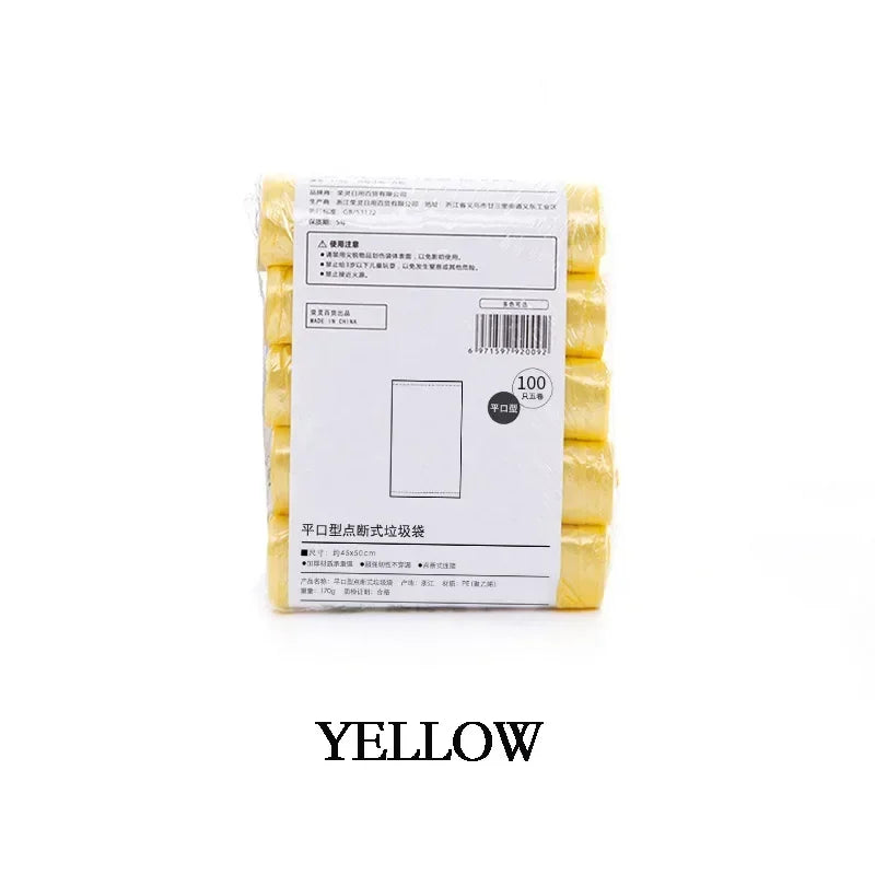 5 Rolls 1 pack 70Pcs Household Disposable Trash Pouch Kitchen Storage Garbage Bags Cleaning Waste Bag Plastic Bag Plastic Bag