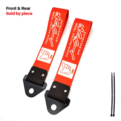 Correa de remolque colgante para coche con cultura de carreras JDM, cuerda de remolque, cinta, parachoques, accesorios para NOS HKS Initial D