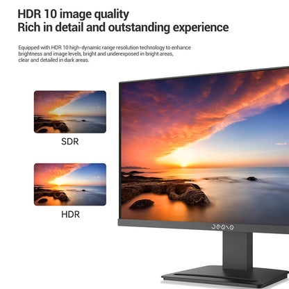27inch LCD Monitor 1080P FHD 75Hz, Blu-ray Filtered Screen HDR 10 178°Wide Viewing Angle, Mobile Phone Bracket for Office Game