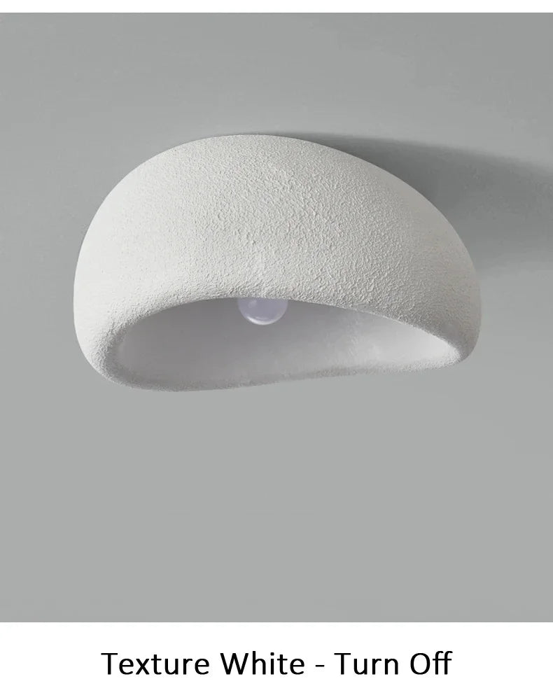 Nordic Wabi Sabi LED Ceiling Lamps Minimalist Cream Style Living Room Bedroom Ceiling Light 45/52/60/70cm Home Decor Chandeliers