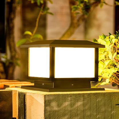 LED Solar Column Light Waterproof Solar Light Outdoor Remote Control Garden Sunlight Fence Channel Outdoor Decorative Light IP65