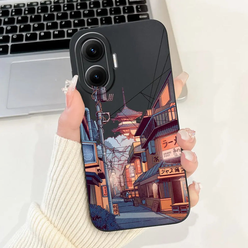 For Xiaomi Poco F7 Phone Cover For Redmi Turbo 4 Pro 5G Case Silicone Cute Cartoon Fashion Luxury Love Shockproof Bumper Funda