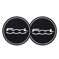 2 alfombrillas de goma antideslizantes para taza de agua de coche, impermeables, para Fiat 500, 500C, 500X, 500L, Abarth 695, accesorios para coche.