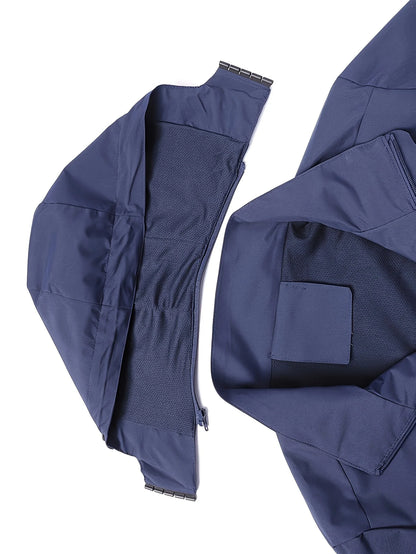 Men's Lightweight Waterproof Rain Jacket, Hooded Shell Outdoor Raincoat Hiking Windbreaker Jacket Coat