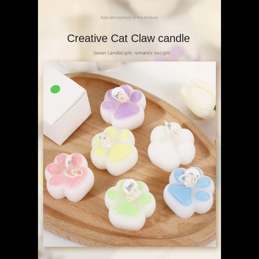 1pc/4pc Cat Paw Design Scented Candle ,For Birthday, Valentine's Day, Diy Home Decoration, party decoration, wedding souvenirs