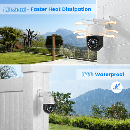 Ctronics Real 4K 8MP WiFi cámara de vigilancia al aire libre 360 ​​16X 5X Zoom óptico cámara de seguridad Color visión nocturna seguimiento automático
