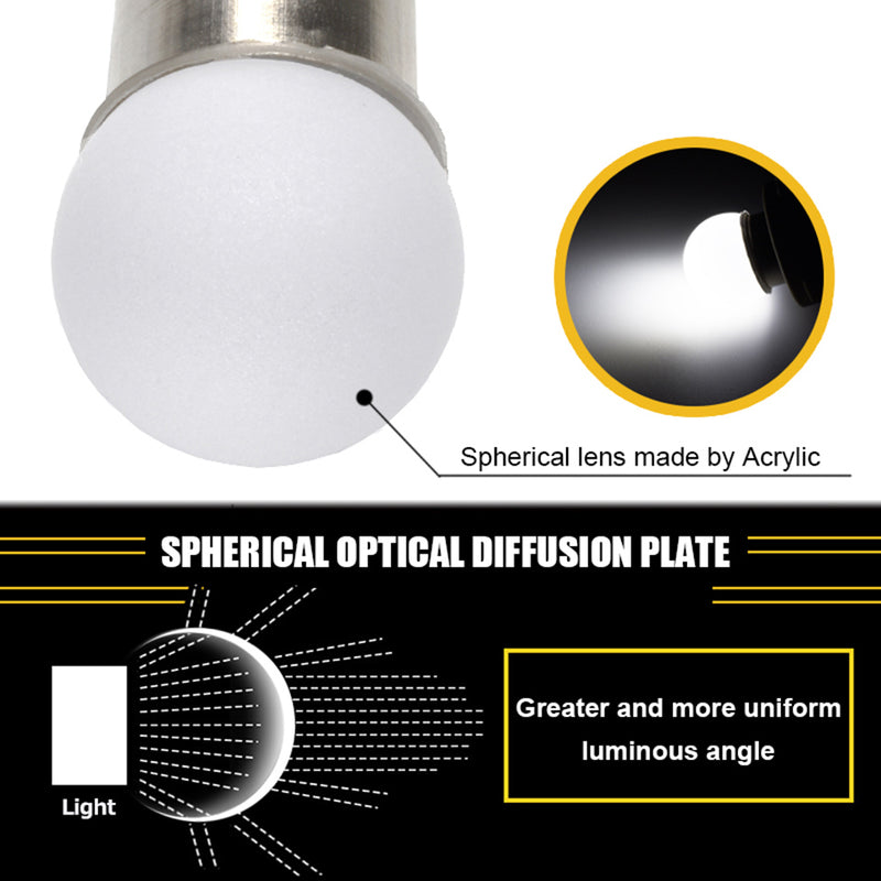 Bombilla LED acrílica 1156 1157 P21w P21/5w R10W Ba15s Bay15d, accesorio para lámpara automotriz para motocicleta, envío directo.