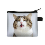 Coin Purse New Animal Cat Children's Wallet Student Portable Card Coin Key Storage Bag Polyester Hand Bag Mini Bag