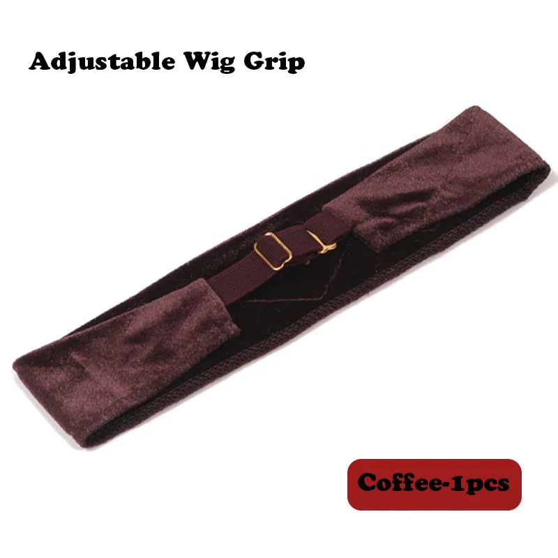 Plussign Wig Grip Headband For Lace Frontal Wigs Adjustable Invisible Wig Hair Band Nude Non-Slip Velvet Wig Band To Hold Wigs