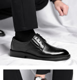 3/6/8 CM Elevator Shoes Men Dress Shoes Black Soft Leather Men Heightening Formal Shoes Casual Business Men Oxfords Suit Shoes
