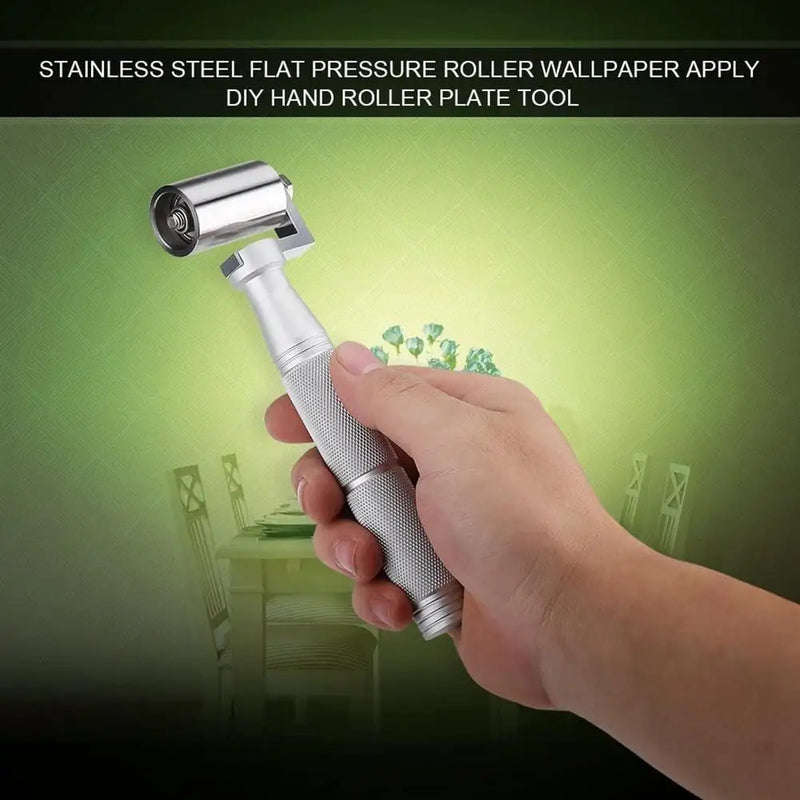 34/40mm Steel Flat Pressure Roller For Wallpaper Gaps DIY Wallpaper Seam Rolling Tool Paint Plate Hand Wheel Rollers X5G4