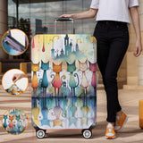 Luggage Protective Cover With Cartoon Print