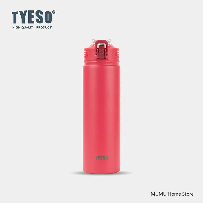 Tyeso 600/750ML Stainless Steel Thermo Bottle Car Thermal Cup Sports Water Bottles Keep Cold and Hot Vacuum Flasks Insulated Cup