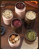 316 Stainless Steel Vacuum Coffee Storage Container Airtight Light-proof Tea Spice Food Storage Jar Kitchen Tool