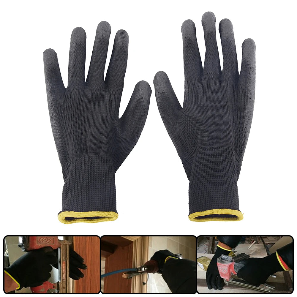 12-36 pairs of nitrile safety coated work gloves, PU gloves and palm coated mechanical work gloves, obtained CE EN388