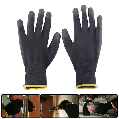 12-36 pairs of nitrile safety coated work gloves, PU gloves and palm coated mechanical work gloves, obtained CE EN388