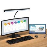 Home Office LED Desk Lamp Double Head Stepless Dimming Eye-Caring Reading Lights 3 Color Mode Flexible Adjustable PC Table Lamps