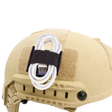 Tactical Headset Wire Harness Strap Elastic Organizer Headset Wire Harness Hook Loop Sticker Helmet Vest Accessories