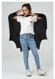 Deluxe Halloween Bat Cape Black Hairpin Mask Cape Costumes Carnival Party Children Unisex Cosplay Decorative Props