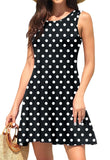 Women Summer Dresses Casual Loose O-Neck Sleeveless Short Dress With Pockets Holiday Vacation Print Beach Sundress Plus Size 9XL