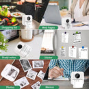 Mini Pocket Printer 5 Rolls Of Self-Adhesive Paper Portable Thermal Printer For Printer Suitable For Home Office Study And Work
