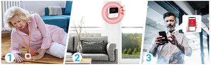 Wireless WiFi Elderly Caregiver Pager SOS Call Button Emergency SOS Medical Alert System for Seniors Patients Elderly At Home