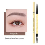Natural Eyebrow Pencil 5 Colors Brown Double Head Long Lasting Waterproof Ultra Fine Eye Brow Pen Luxury Gold Cosmetic