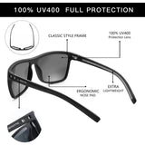ZENOTTIC Polarized Sunglasses for Men Shades Lightweight TR90 Frame UV400 Protection Square Outdoor Travel Driving Sun Glasses