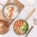 Stainless Steel Yukihira Pan Traditional Japanese Saucepan with Wooden Handle