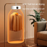 Secadora de ropa eléctrica multifuncional con control remoto, para el hogar, con armario, para suelo, secadora de ropa, aire caliente y temporizador.