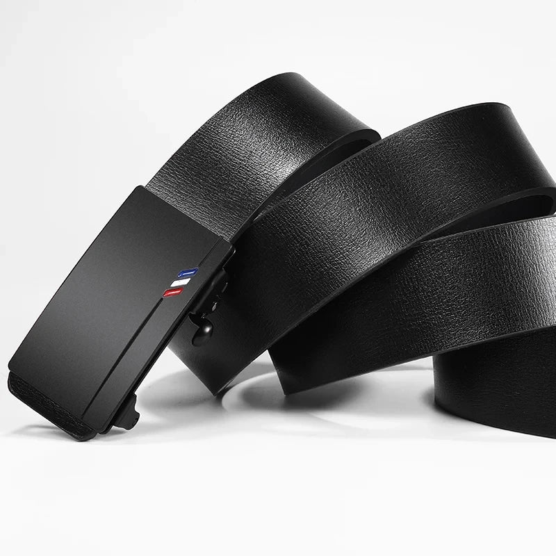 Cinturones de marca famosa para hombre, cinturones de cuero genuino de lujo de calidad, correa de metal con hebilla automática.