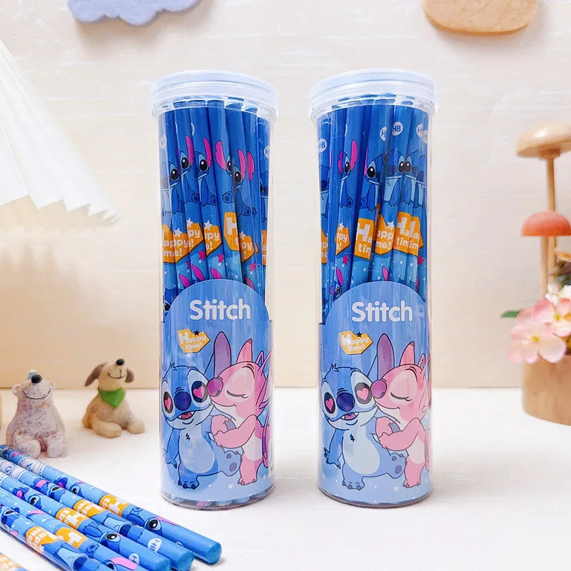 12pcs/30pcs Anime Pencil Lilo & Stitch Series Kids Stationery Pen School Supplies Cute Pencil Sharpener Toys Birthday Gifts
