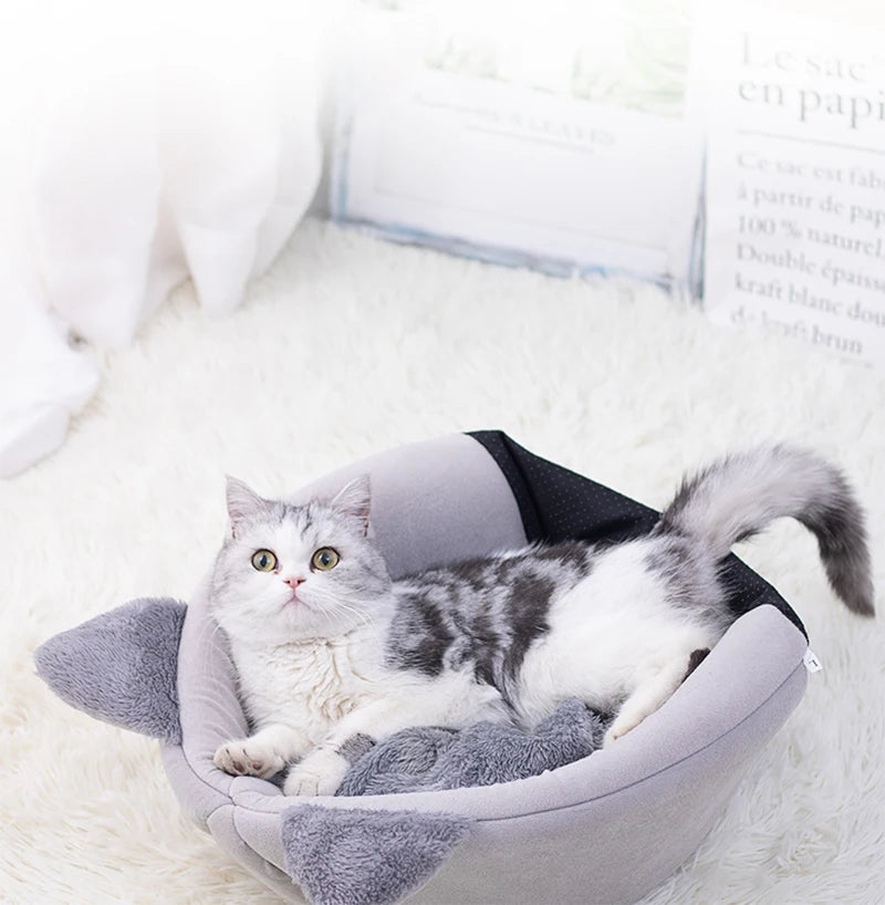 New Deep Sleep Comfort In Winter Cat Bed Little Mat Basket Small Dog House Products Pets Tent Cozy Cave Nest Indoor Cat Bed