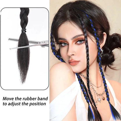 Synthetic 2pcs Braid Wig With Strong BB Clip Lightweight Box Braid Ponytail Hair Piece for Women