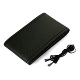 Car Steering Wheel Braid Cover Needles And Thread Artificial Leather Car Covers Suite 5 Color DIY Texture Soft Auto Accessories